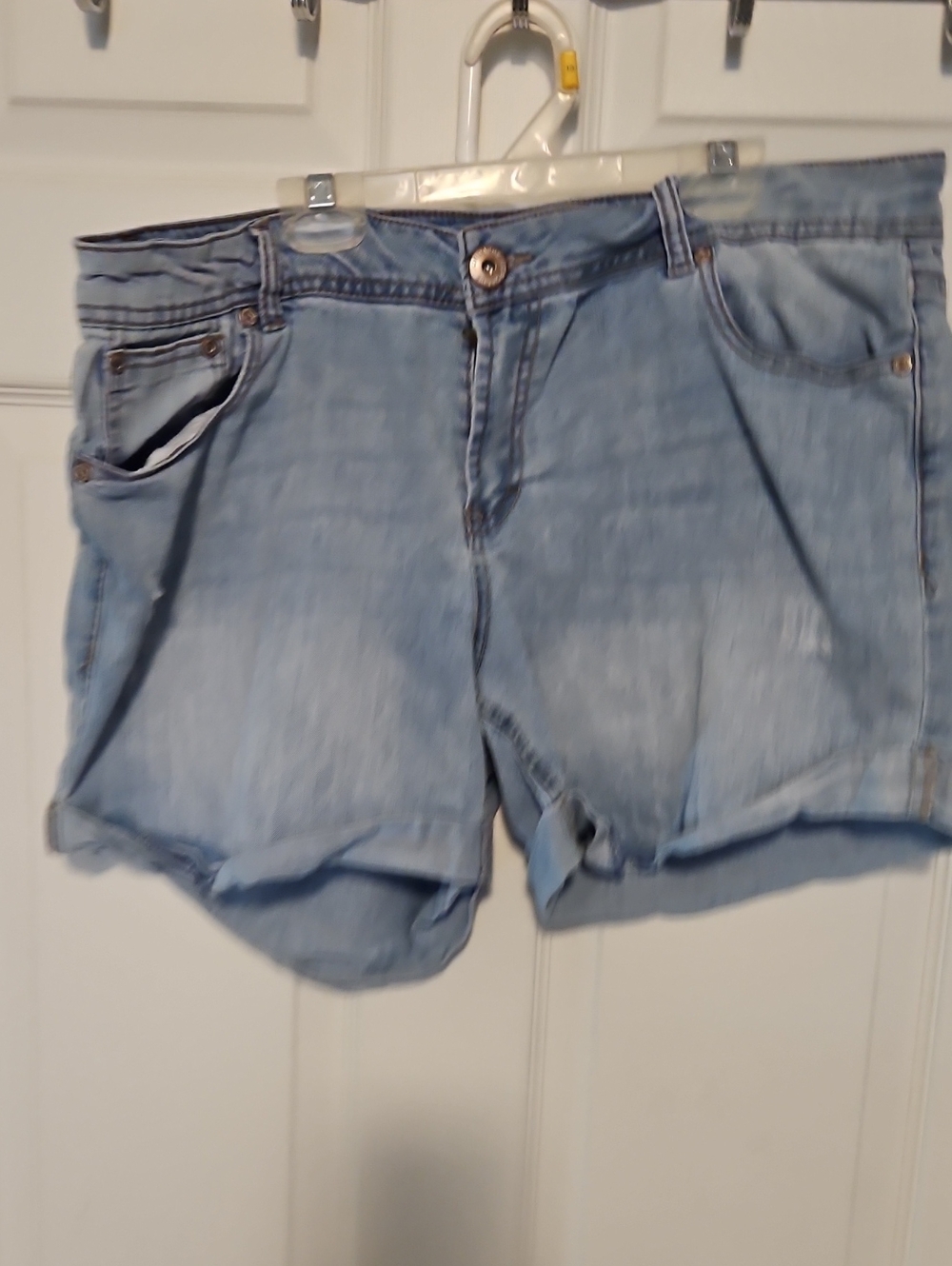 Jordache Light Blue Denim Rolled Hem Shorts